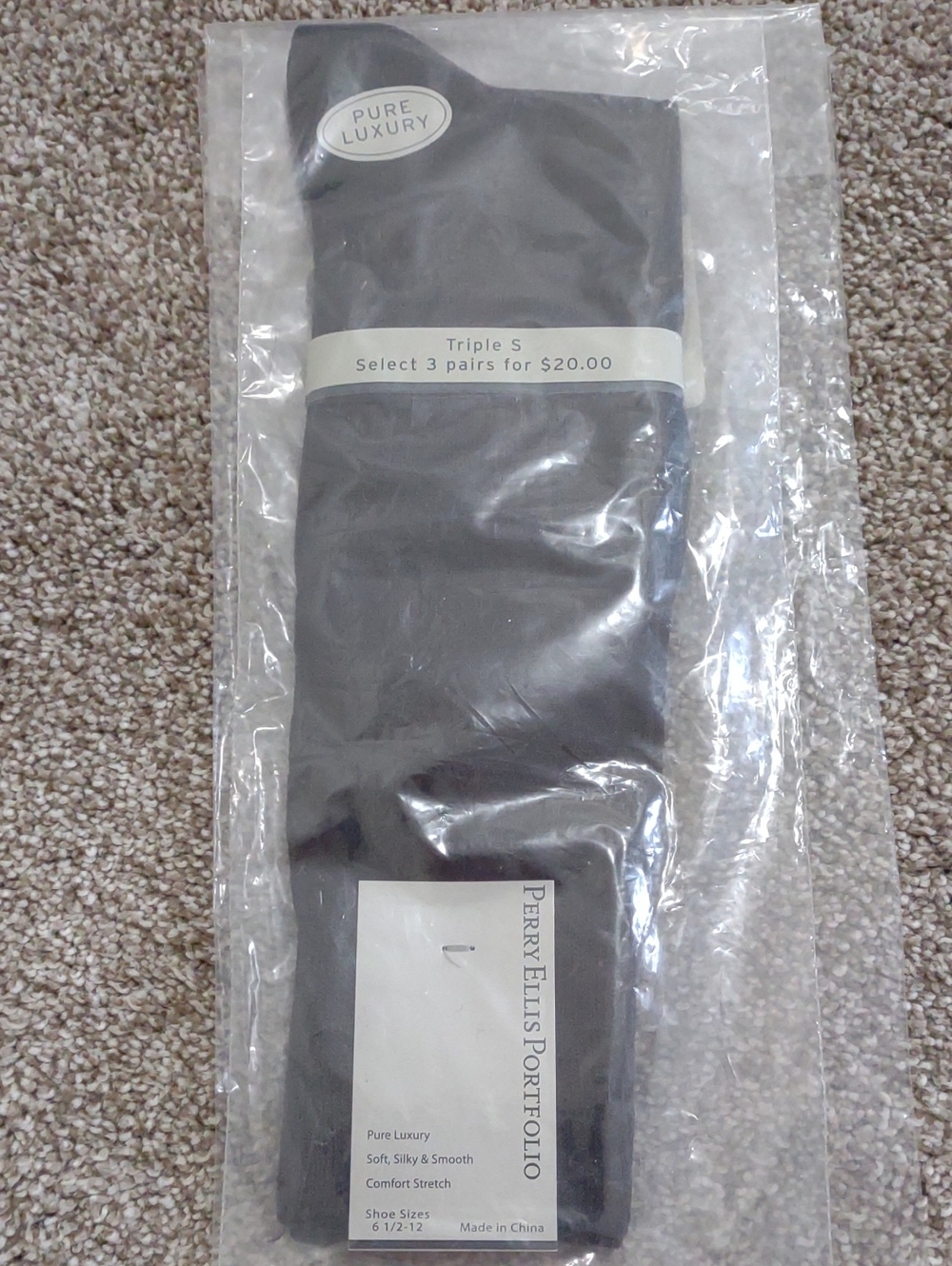Perry Ellis Black Dress Socks - Pure Luxury